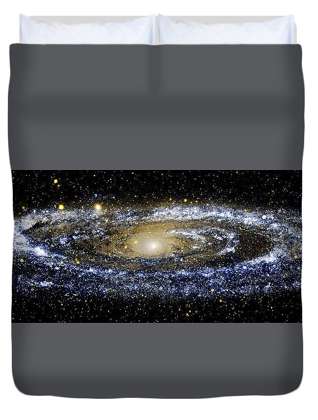 Andromeda Galaxy Duvet Cover featuring the photograph Andromeda Galaxy enhanced by Weston Westmoreland