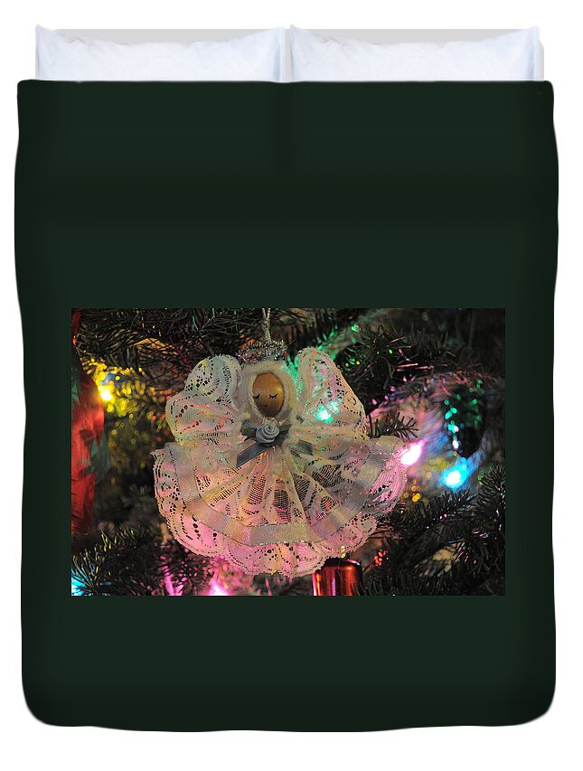 Noble Fir Duvet Cover featuring the photograph Angel by Bridgette Gomes