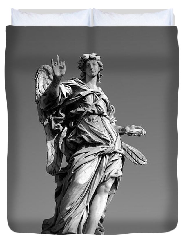 Angel Duvet Cover featuring the photograph Angel in Rome by Stefano Senise