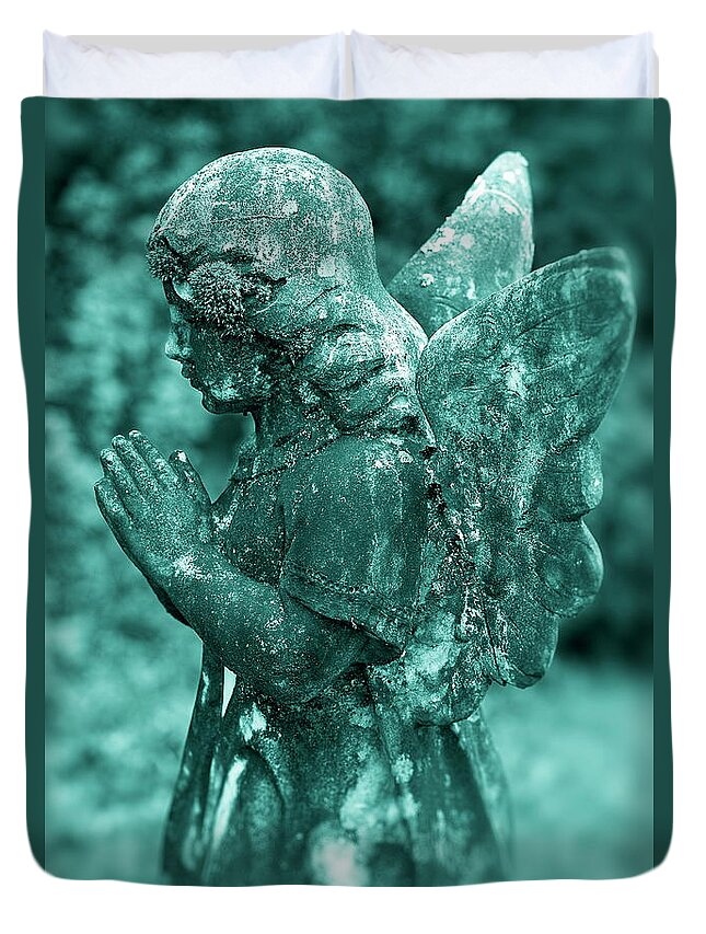 Afterlife Duvet Cover featuring the photograph Angel Prayer by John Greim