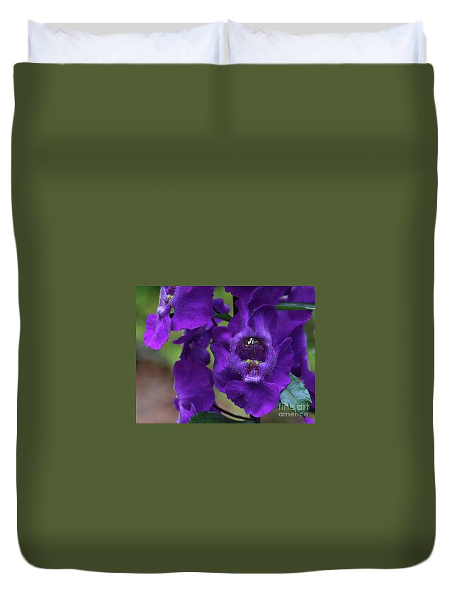 Archangel Duvet Cover featuring the photograph Angelonia Angustifolia by Marty Fancy