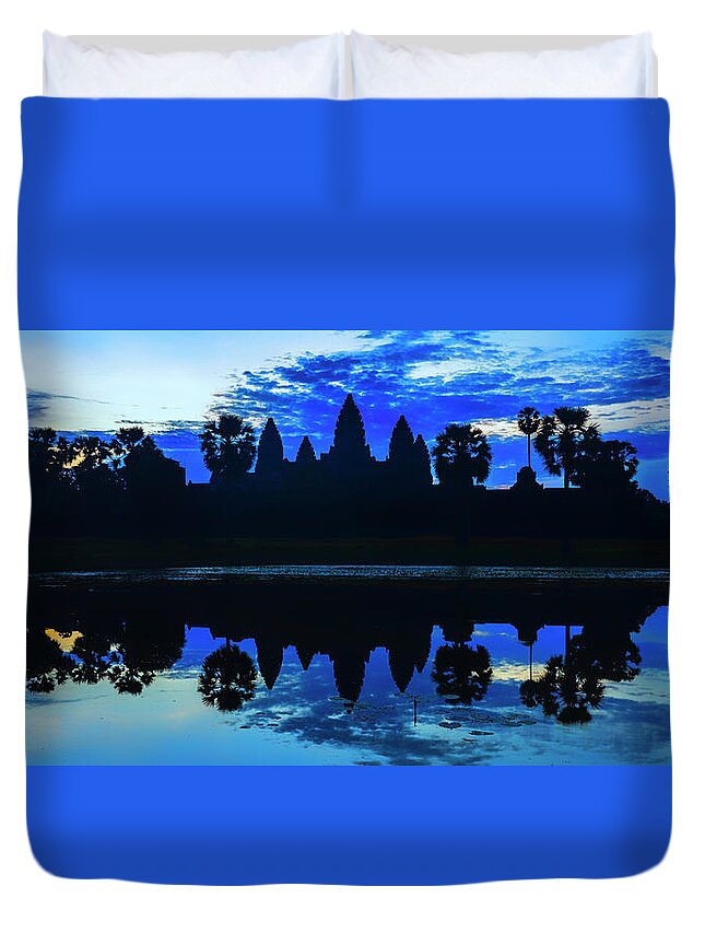Angkor Duvet Cover featuring the photograph Angkor Dawn by Stephen Stookey