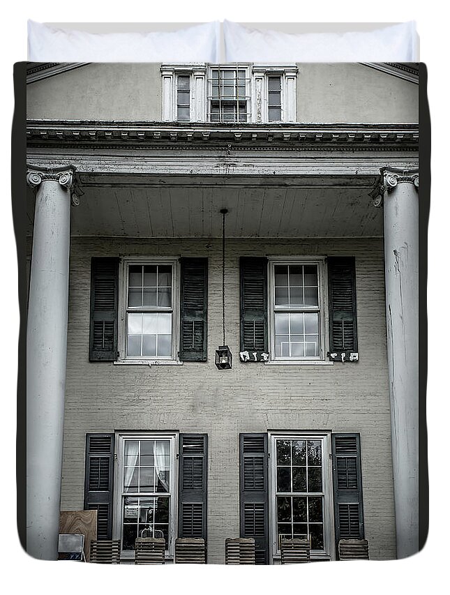 Frat Duvet Cover featuring the photograph Animal House by Edward Fielding
