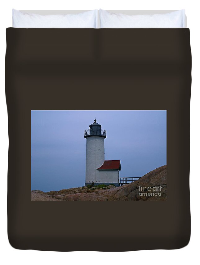 Annisquam Light. Gloucester Massachusetts Duvet Cover featuring the photograph Annisquam Light. Gloucester, MA. by New England Photography
