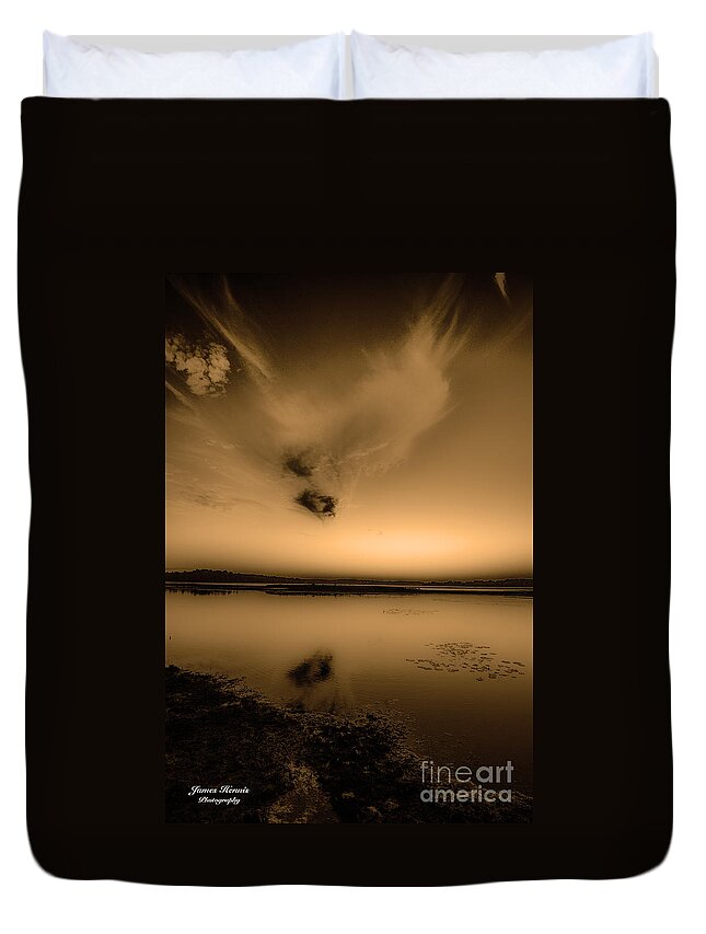 Clouds Duvet Cover featuring the photograph Another thought by Metaphor Photo