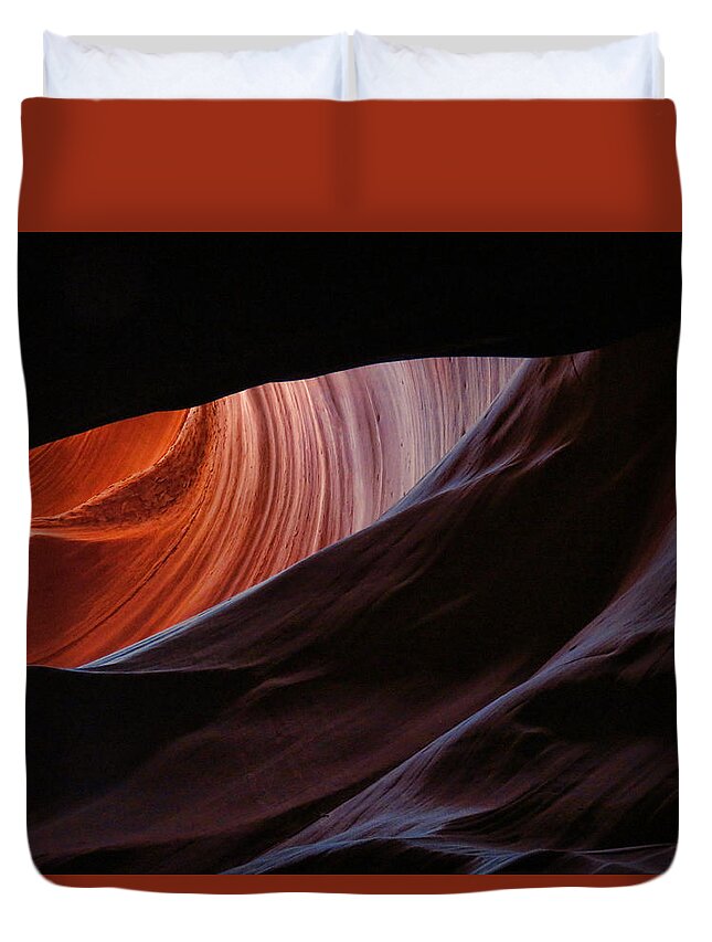 Antelope Valley Duvet Cover featuring the photograph Antelope Valley Slot Canyon 11 by Helaine Cummins