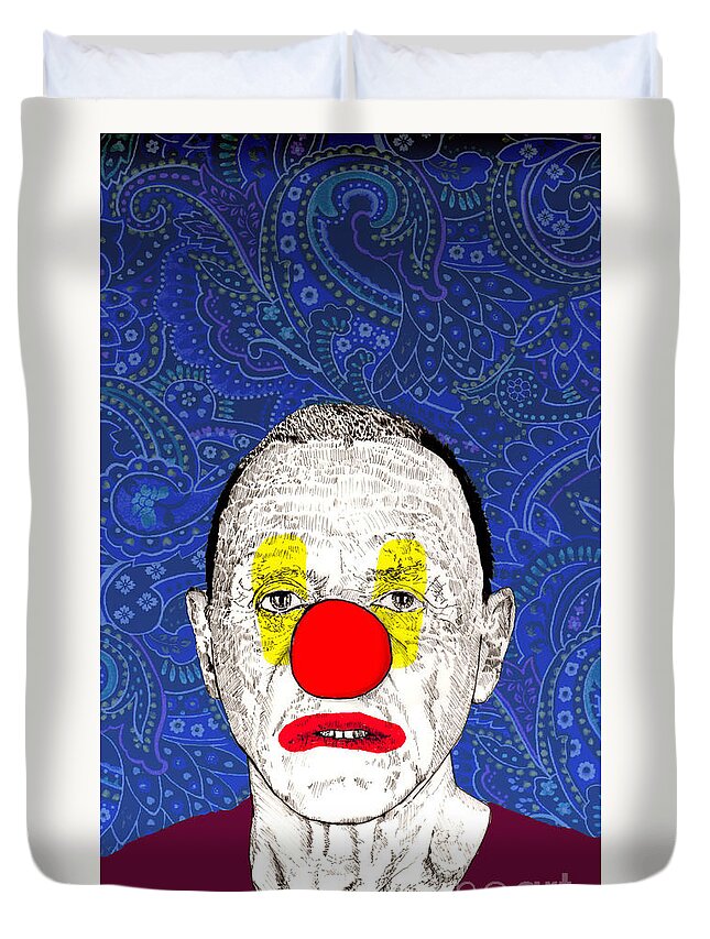 Anthony Duvet Cover featuring the digital art Anthony Hopkins by Jason Tricktop Matthews