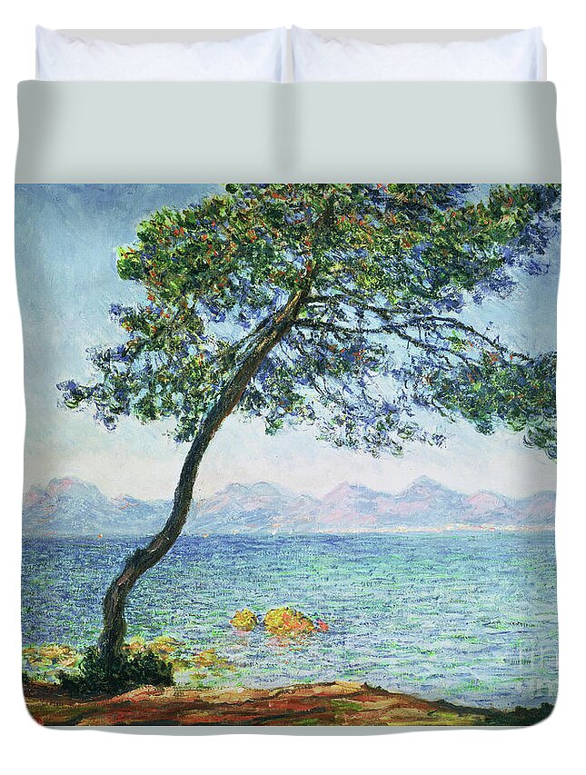 Monet Duvet Cover featuring the painting Antibes by Claude Monet