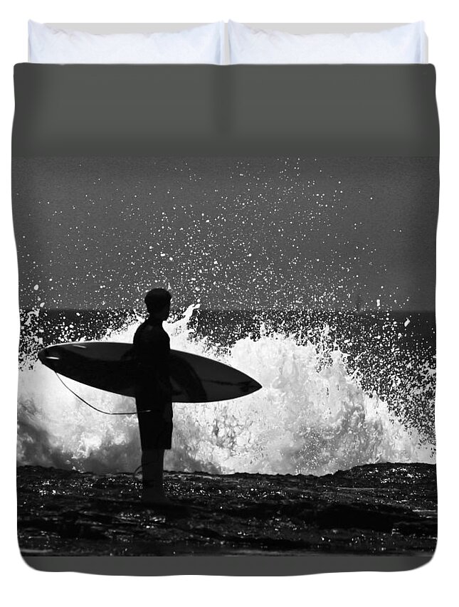 Surfer Duvet Cover featuring the photograph Anticipation by Sheila Smart Fine Art Photography