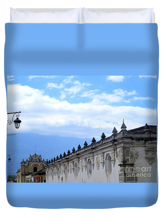 Antigua Duvet Cover featuring the photograph Antigua Roof 2 by Randall Weidner
