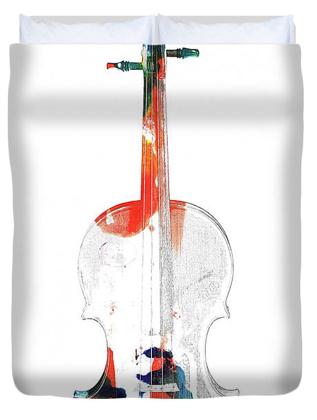 Violin Duvet Cover featuring the photograph Antique Violin 1732.53 by M K Miller