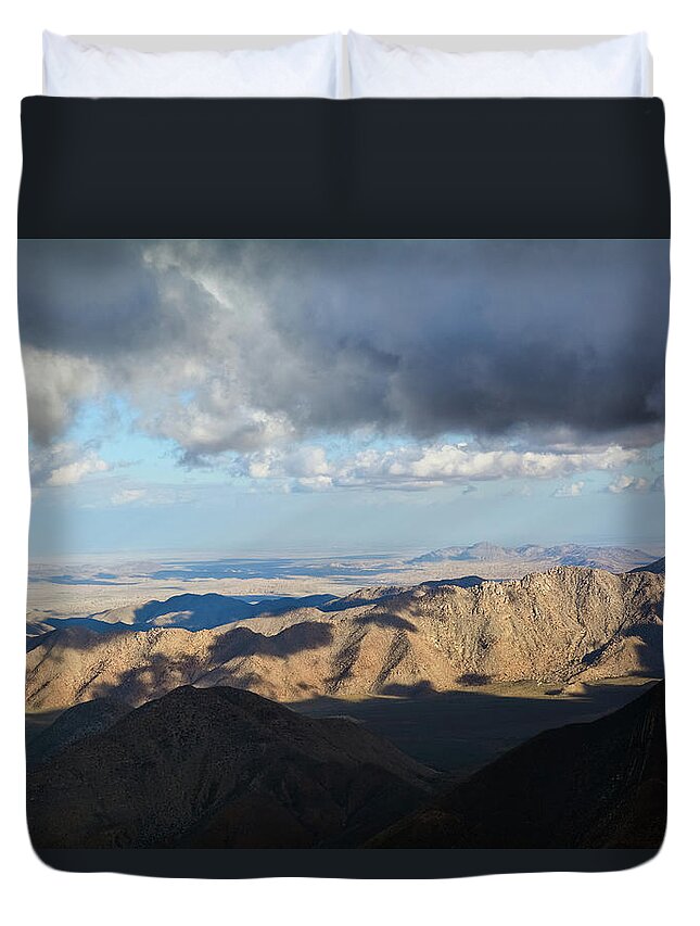 Garnet Peak Duvet Cover featuring the photograph Anza Borrego Desert Shadows by Kyle Hanson