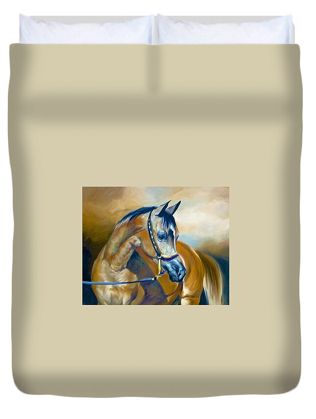 Horse Duvet Cover featuring the photograph Arabian Beauty by Barbara Zahno