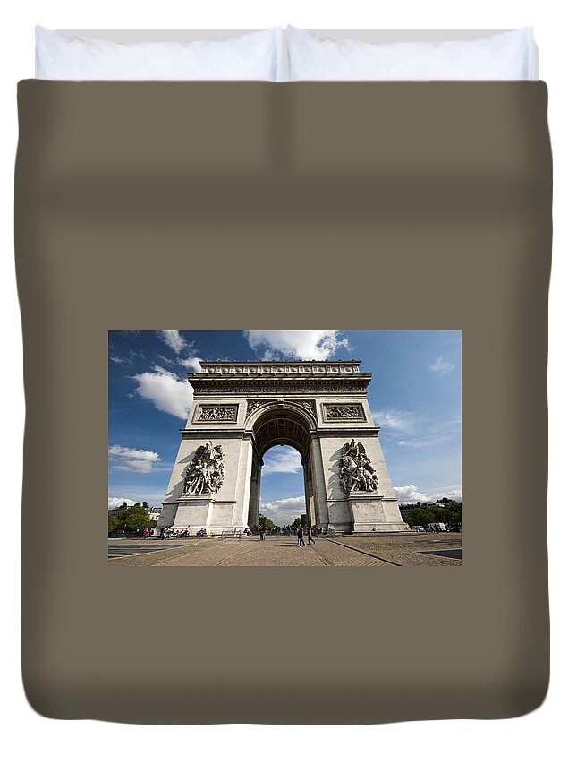 Arc Duvet Cover featuring the photograph Arc the Triomphe Paris by Pierre Leclerc Photography