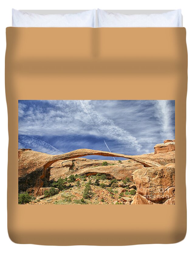 America Duvet Cover featuring the photograph Arched by Patricia Hofmeester