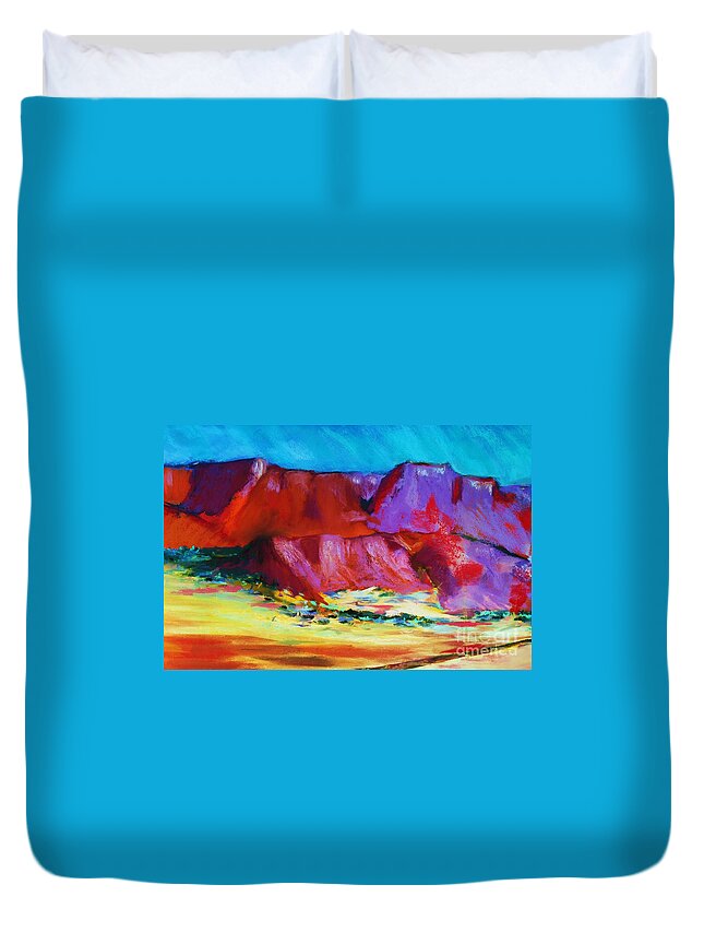 Arizona Duvet Cover featuring the pastel Arizona by Melinda Etzold