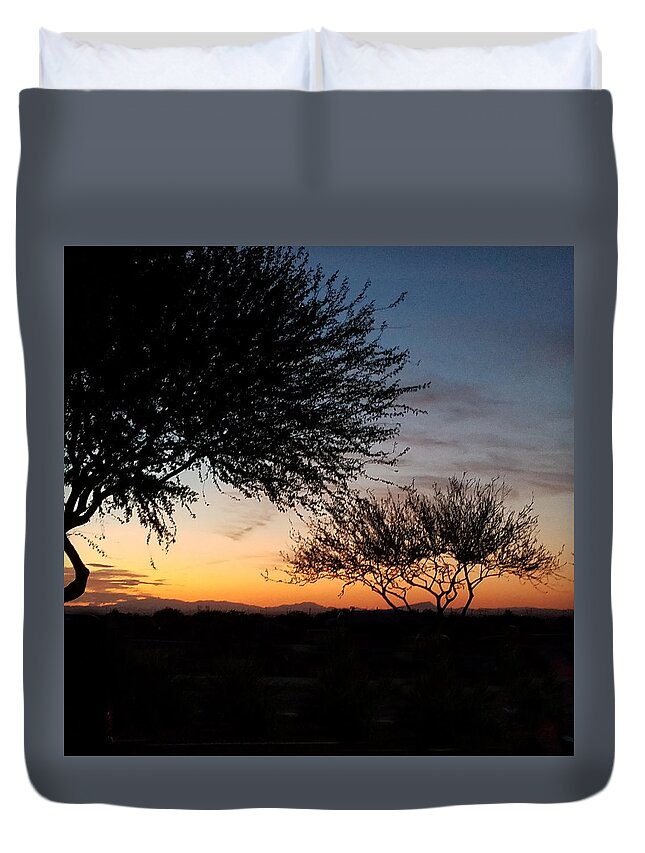 Arizona Duvet Cover featuring the photograph Arizona Sunset by Vic Ritchey