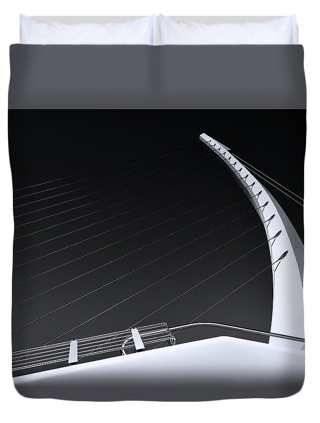 Bridge Duvet Cover featuring the photograph Around the bend by Dominique Dubied