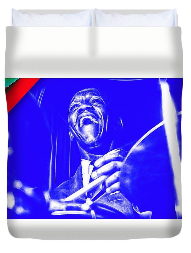 Art Blakey Duvet Cover featuring the mixed media Art Blakey Collection by Marvin Blaine