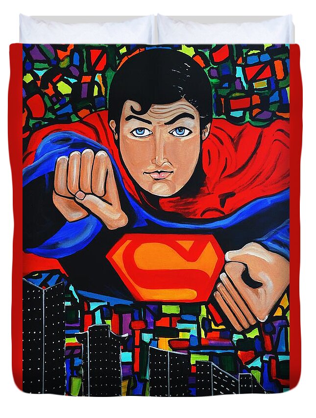 Art Deco Superman Duvet Cover For Sale By Nora Shepley