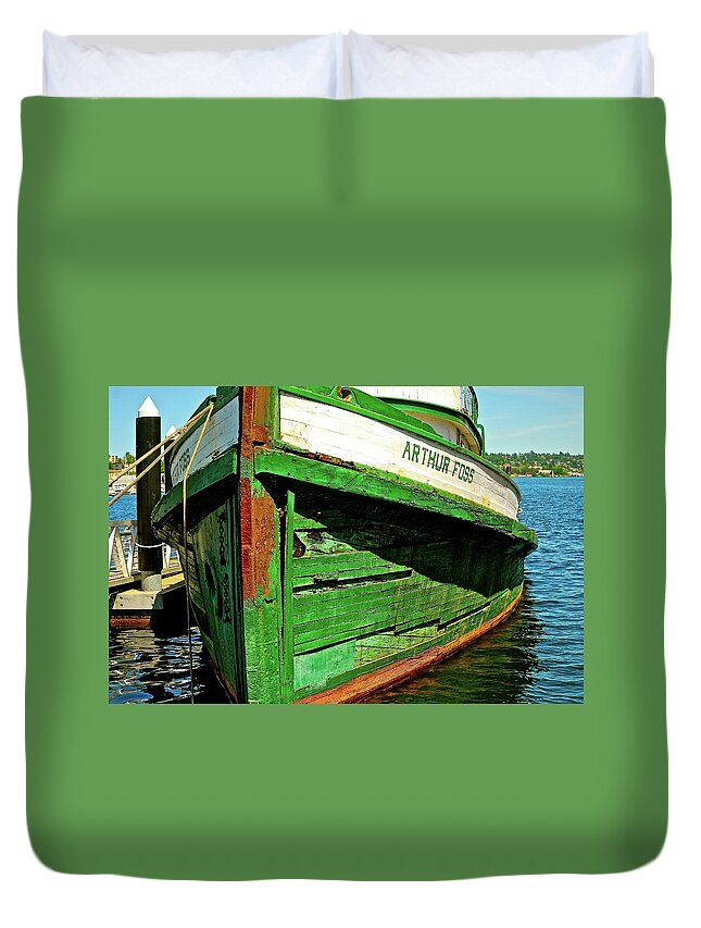 Arthur Foss Tugboat Duvet Cover featuring the photograph Arthur Foss Tugboat by Craig Perry-Ollila