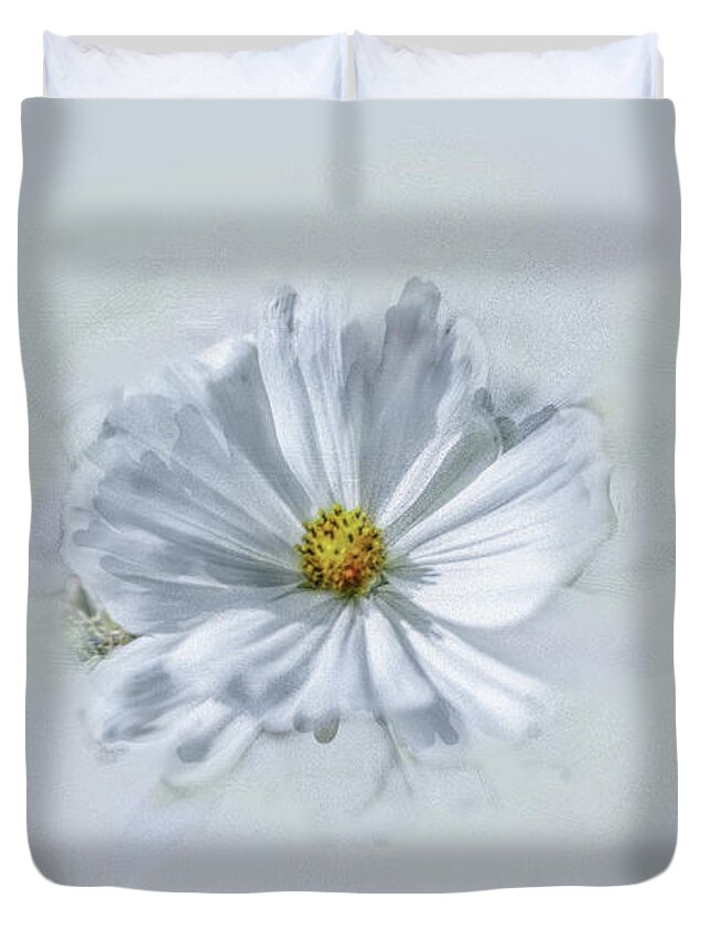 Plant Duvet Cover featuring the photograph Artistic White #g1 by Leif Sohlman
