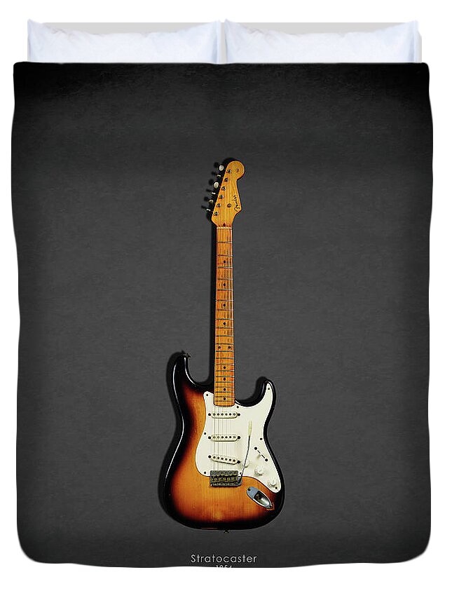 #faatoppicks Duvet Cover featuring the photograph Fender Stratocaster 54 by Mark Rogan