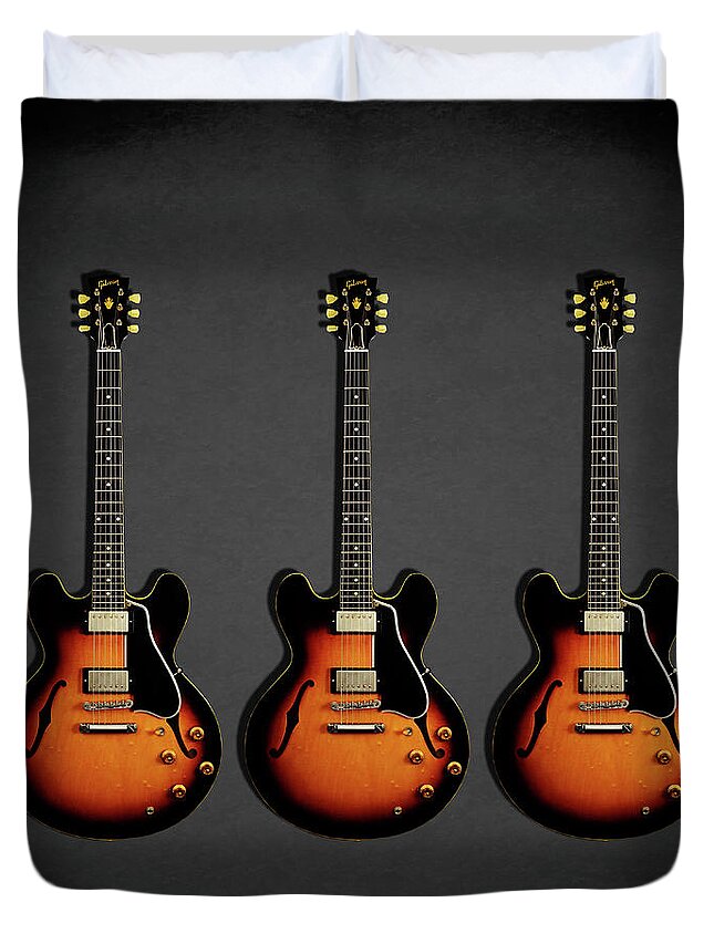 Gibson Es335 Duvet Cover featuring the photograph Gibson ES 335 1959 by Mark Rogan