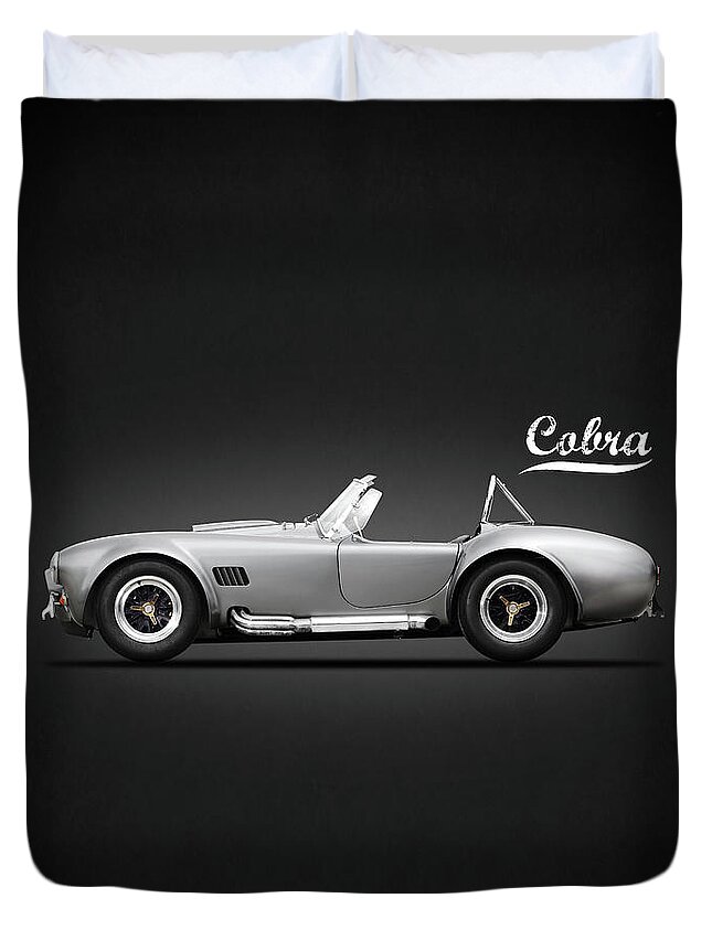 Shelby Cobra Duvet Cover featuring the photograph Shelby Cobra 427 SC 1965 by Mark Rogan