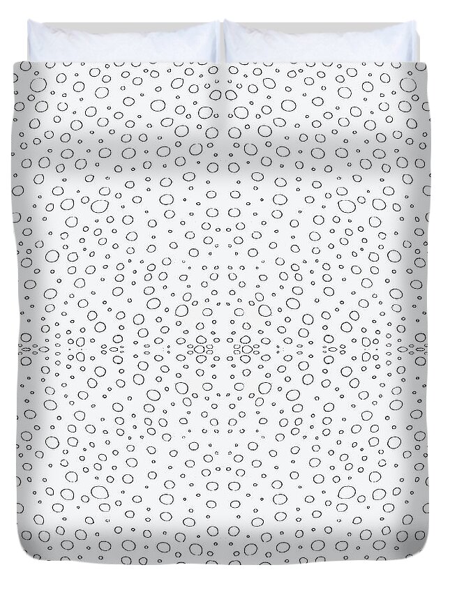 Urban Duvet Cover featuring the digital art 033 Bubbles by Cheryl Turner