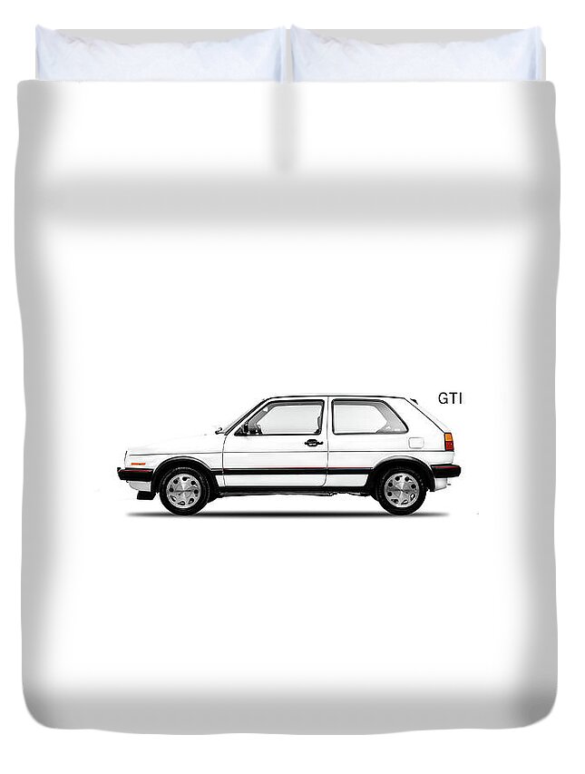 Vw Golf Duvet Cover featuring the photograph VW Golf GTI by Mark Rogan