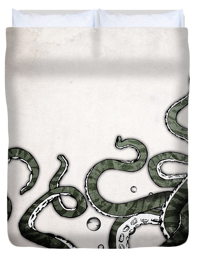Octopus Duvet Cover featuring the digital art Octopus Tentacles by Nicklas Gustafsson
