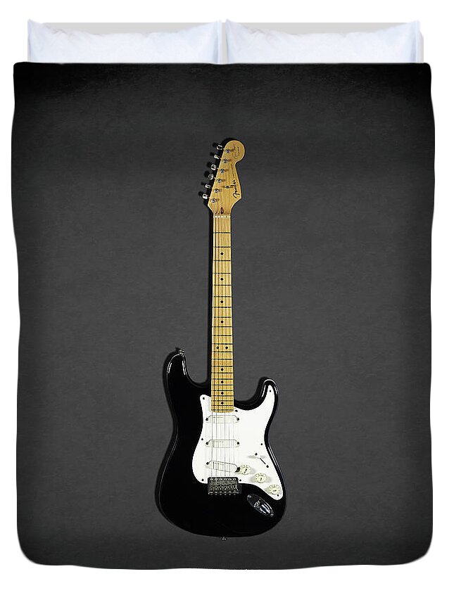 Eric Clapton Duvet Cover featuring the photograph Fender Stratocaster Blackie 77 by Mark Rogan