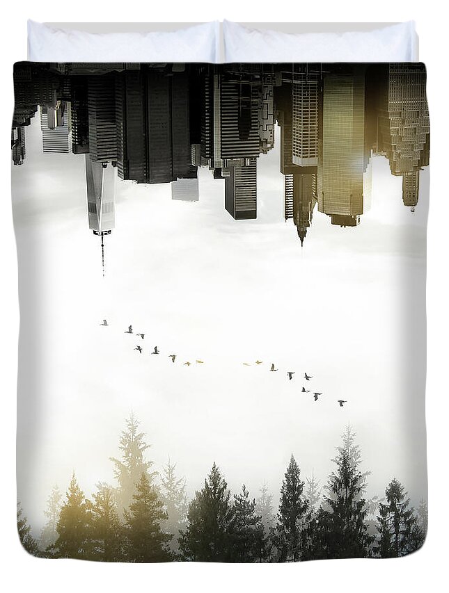 Duality Duvet Cover featuring the photograph Duality by Nicklas Gustafsson