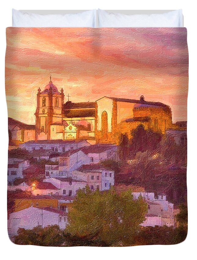 Portugal Duvet Cover featuring the photograph Silves, the Algarve by Mikehoward Photography