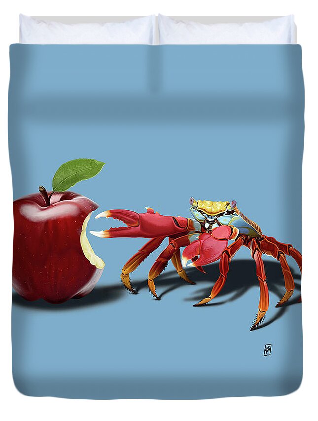 Illustration Duvet Cover featuring the digital art Core Colour by Rob Snow