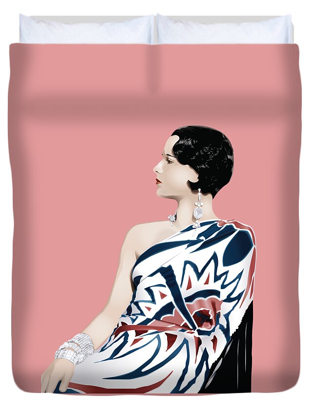 Louise Brooks Duvet Cover featuring the digital art Louise Brooks in Hollywood by Louise Brooks