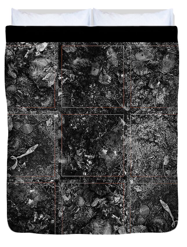Campfire Debris Duvet Cover featuring the photograph Campfire Debris 2 by Paul Davenport
