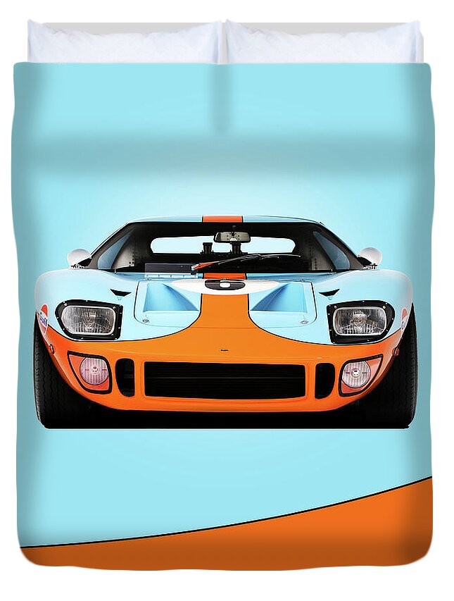 Car Duvet Cover featuring the photograph Ford GT40 Mk 1 by Mark Rogan