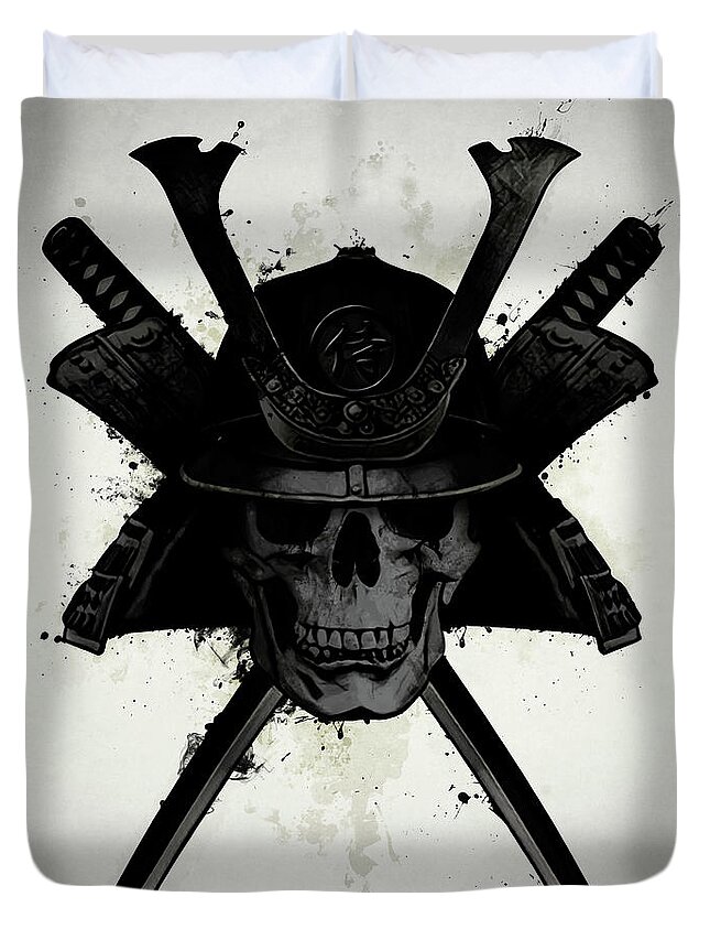 Samurai Skull Duvet Cover Samurai Skull Duvet Cover