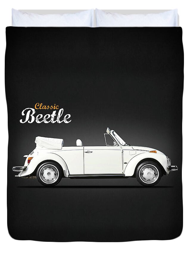 Vw Beetle Duvet Cover featuring the photograph The Classic Beetle by Mark Rogan