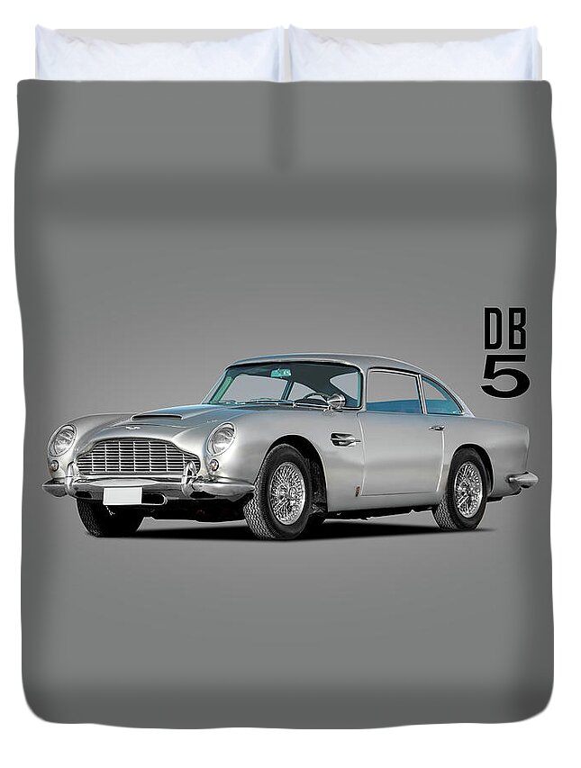 Aston Martin Db5 Duvet Cover featuring the photograph Aston Martin DB5 by Mark Rogan