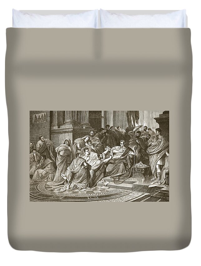 Assassination Of Julius Caesar Duvet Cover For Sale By English School