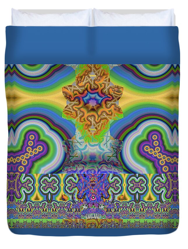 Abstract Duvet Cover featuring the digital art Astral Awakening by Jim Pavelle