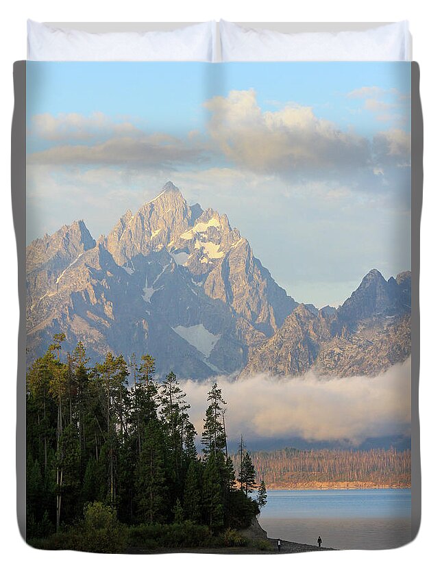 Grand Teton National Park Duvet Cover featuring the photograph At Peace by Paula Guttilla