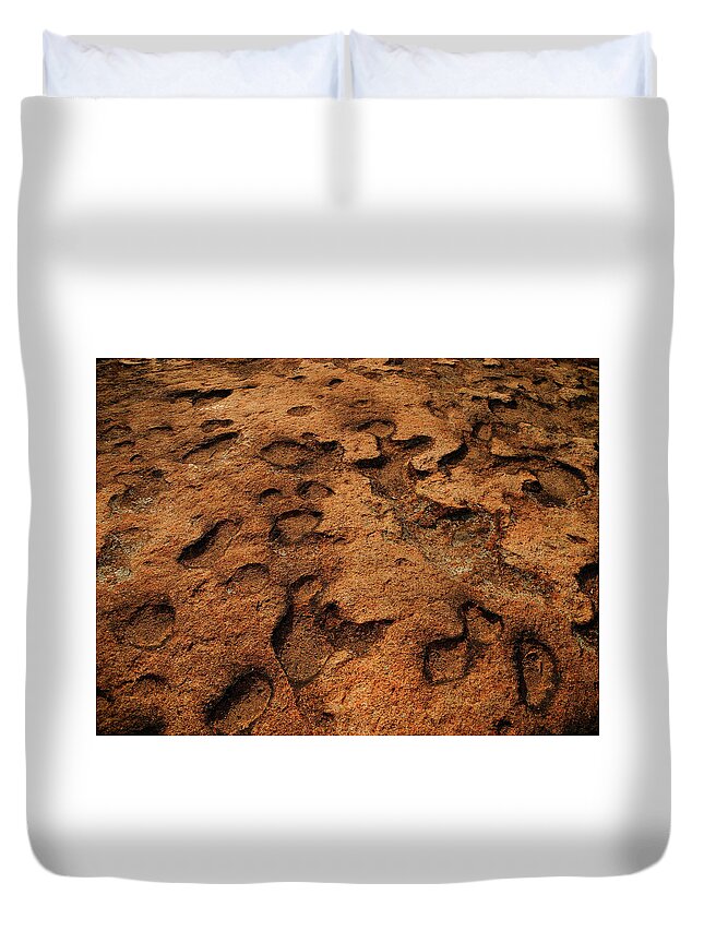 At Rocks In New York Duvet Cover featuring the photograph AT Rocks in New York by Raymond Salani III