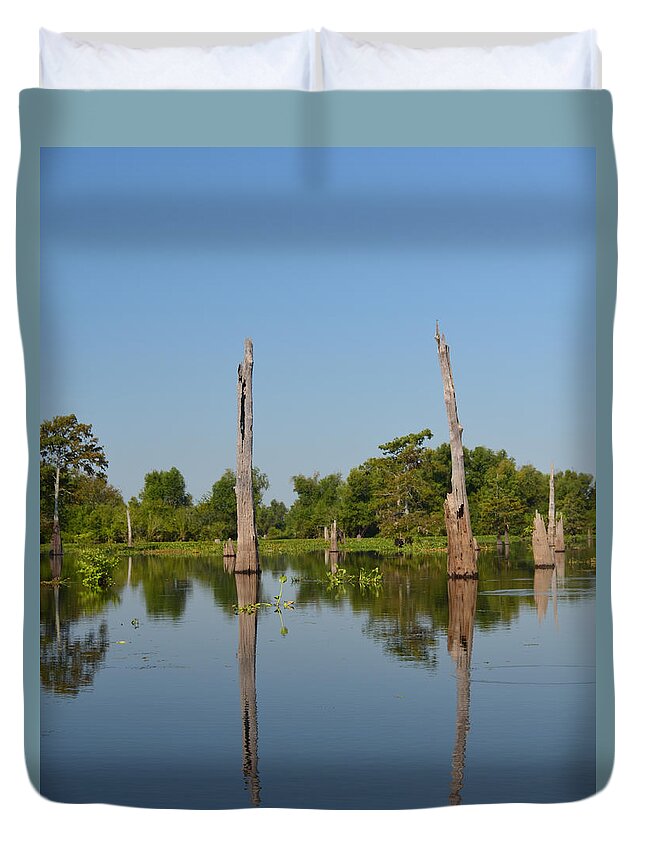 Tree Duvet Cover featuring the photograph Atchafalaya Basin 19 Southern Louisiana by Maggy Marsh