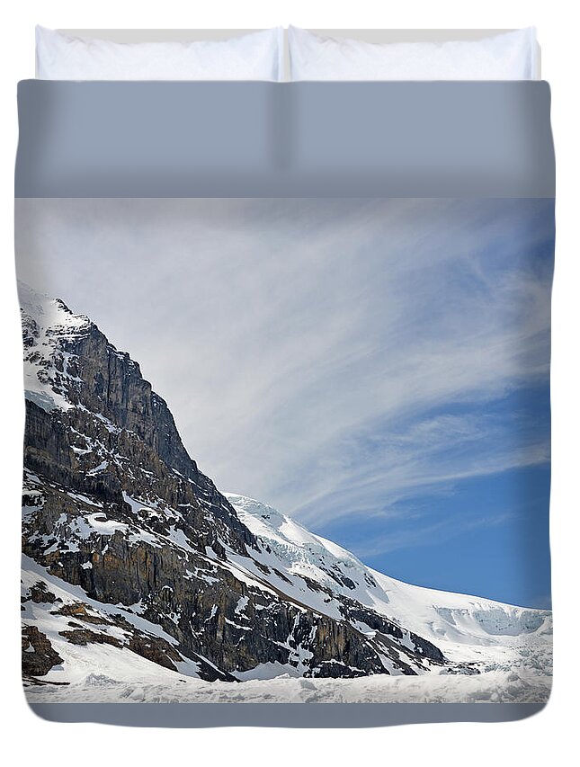 Athabasca Glacier Duvet Cover featuring the photograph Athabasca Glacier by Ginny Barklow