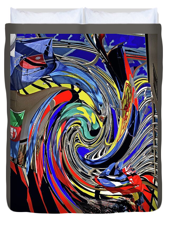 Abstract Duvet Cover featuring the photograph Atrium by Ian MacDonald