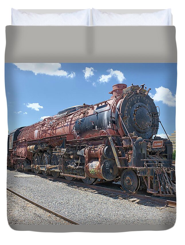 2-10-4 Duvet Cover featuring the photograph Atsf 5021 by Jim Thompson